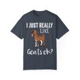 thumbnail image 1 of I Just Really Like Goats Ok? Cool Farmers Farm Animals Lover Men Women Unisex Garment-Dyed T-shirt, 1 of 4