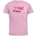 thumbnail image 1 of I Just Really Like Meat Okay? Mens T Shirt Light Pink MD, 1 of 1