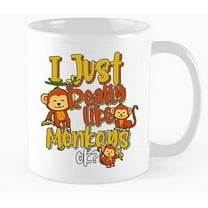 I Just Really Like Monkeys, Ok? Mug, Monkey Lover Gift, Thank You Gift, Birthday and Christmas gifts for men and women, 11 oz Novelty Mug, White