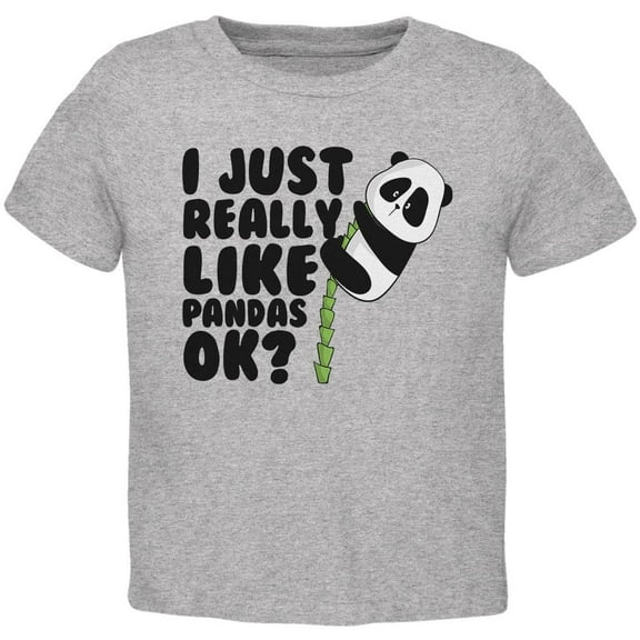 I Just Really Like Pandas Cute Toddler T Shirt Heather 3T