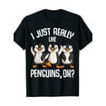 thumbnail image 1 of I Just Really Like Penguins Penguin T-Shirt 220g 100% Cotton T-Shirt, 1 of 5