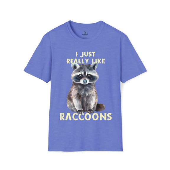 I Just Really Like Raccoons - Funny Raccoons Lover Unisex Softstyle T-Shirt