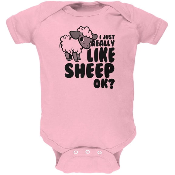 I Just Really Like Sheep Cute Soft Baby One Piece