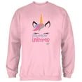 thumbnail image 1 of I Just Really Like Unicorns ok? Mens Sweatshirt Light Pink 2XL, 1 of 1