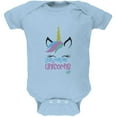 thumbnail image 1 of I Just Really Like Unicorns ok? Soft Baby One Piece Light Blue 12-18 M, 1 of 1