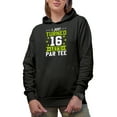 thumbnail image 1 of I Just Turned 16 Let's Par Tee, Birthday of a Teenager Golf Player, Golfing or Golfer Themed Merch Gift, Black Hooded Sweatshirt or Hoodie, Medium, 1 of 5
