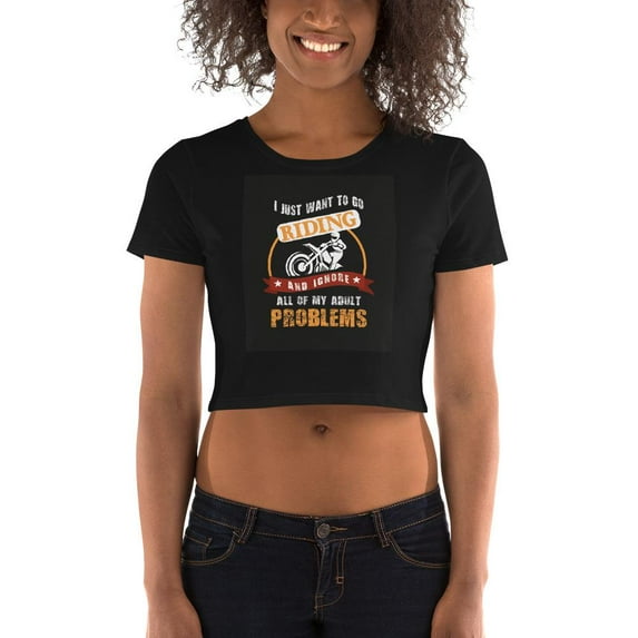 I Just Want To Go Riding And Forget My Adult Problems Crop Tee