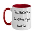 thumbnail image 1 of I Just Want to Be a Stay at Home Afghan Hound Dad. Afghan Hound Dog Two Tone 11oz Mug, Cool Afghan Hound Dog Gifts, Cup For Pet Lovers, 1 of 2