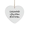 thumbnail image 1 of I Just Want to Be a Stay at Home Black Cat Mom. Heart Ornament, Black Cat Present from Friends, Useful for Friends, 1 of 1