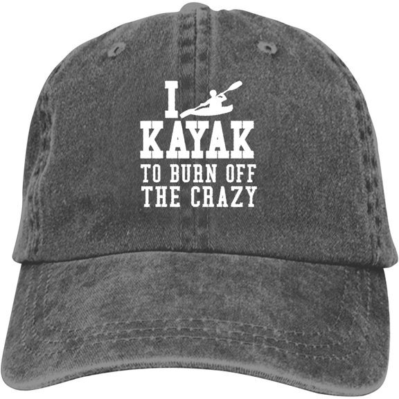 I Kayak to Burn Off the Crazy Baseball Cap Vintage Adjustable Washed Hats Cowboy Hats Denim Dad Hat for Men Women Boy Girl