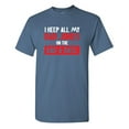 thumbnail image 1 of I Keep All My Dad Jokes On The Dad-A-Base Sarcastic Humor Graphic Novelty Funny T Shirt, 1 of 5