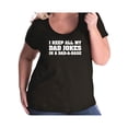 thumbnail image 1 of I Keep All My Dad Jokes Womens Plus Size Scoopneck Tee, 1 of 1