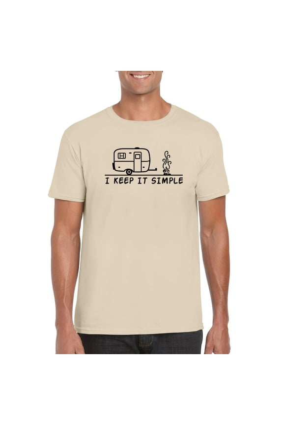 I Keep It Simple Funny Minimalist Easy Life Quote Wisdom T-Shirt, for men & women, up to size 5XL