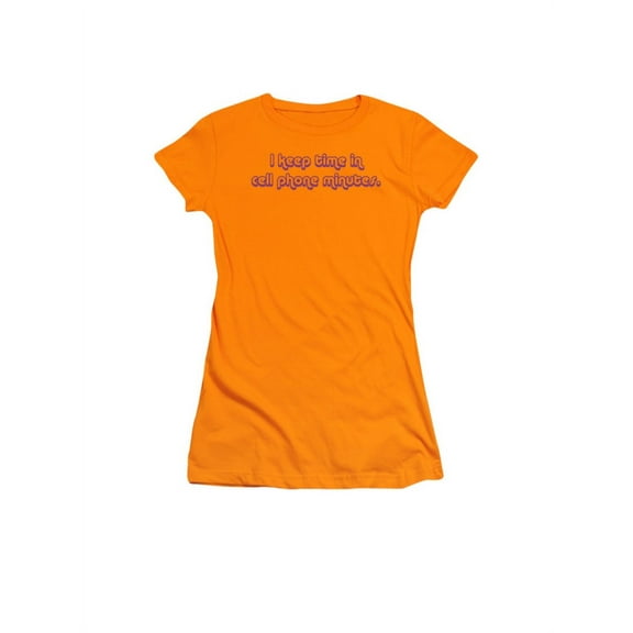 I Keep Time In Cell Phone Minutes Funny Juniors Sheer T-Shirt Tee
