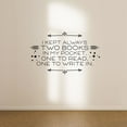 thumbnail image 1 of I Kept Always Two Books In My Pocket One To Read One To Write In Quote Vinyl Wall Art Sticker Decal Home Kids Room Study Room Boys Girls Room Wall Décoration Design Wall Décor Decal Size (18x20 inch), 1 of 3