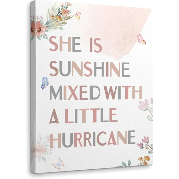 I Am Kind I Am Smart I Am Brave Affirmations Inspirational Quotes Framed Canvas Wall Art Decor 11×14 inch,Watercolor Butterfly Floral Print Painting Artwork Wall Decoration for Office Girls Bedroom