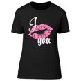 thumbnail image 1 of I Kiss You / Pink Lips T-Shirt Women -Image by Shutterstock, Female XX-Large, 1 of 4