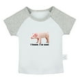 thumbnail image 1 of I Know I'm Cool Funny T shirt For Baby, Newborn Babies Animal Pig T-shirts, Infant Tops, 0-24M Kids Graphic Tees Clothing (Short Gray Raglan T-shirt, 0-6 Months), 1 of 4