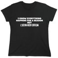 thumbnail image 1 of I Know Everything Sarcastic Humor Novelty Funny Women's Casual Tees, 1 of 3
