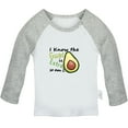 thumbnail image 1 of I Know the Guac Is Extra Funny T shirt For Baby, Newborn Babies T-shirts, Infant Tops, 0-24M Kids Graphic Tees Clothing (Long Gray Raglan T-shirt, 18-24 Months), 1 of 4