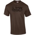 thumbnail image 1 of I Know HTML Nerd Coding Computer Web Developer Graphic T-Shirt, 1 of 4