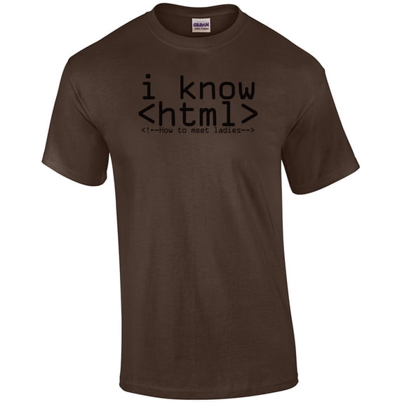 I Know HTML Nerd Coding Computer Web Developer Graphic T-Shirt