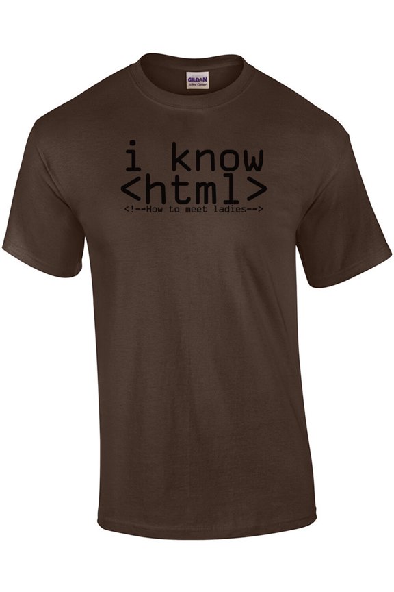 I Know HTML Nerd Coding Computer Web Developer Graphic T-Shirt