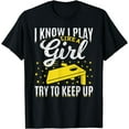 thumbnail image 1 of I Know I Play Like A Girl Funny Cornhole Player Toss Sports T-Shirt, 1 of 3