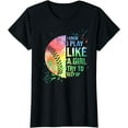 thumbnail image 1 of I Know I Play Like A Girl Try To Keep Up Softball Shirt Gift, 1 of 3