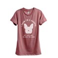 thumbnail image 1 of I Know I'm A Handful That's Why You Have Two Hands Women's Fashion Relaxed T-Shirt Tee Heather Rouge Medium, 1 of 3