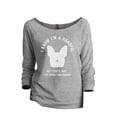 thumbnail image 1 of I Know I'm A Handful That's Why You Have Two Hands Women's Fashion Slouchy 3/4 Sleeves Raglan Lightweight Sweatshirt Sport Gr, 1 of 3