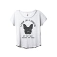 thumbnail image 1 of I Know I'm A Handful That's Why You Have Two Hands Women's Fashion Slouchy Dolman T-Shirt Tee Heather White Large, 1 of 3