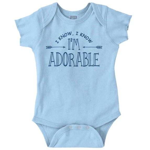 I Know I'm Adorable Charming Cute Bodysuit Jumper Girls Infant Baby Brisco Brands 12M