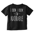 thumbnail image 1 of I Know I'm Adorable Cute Confident Toddler Boy Girl T Shirt Infant Toddler Brisco Brands 12M, 1 of 6