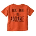 thumbnail image 1 of I Know I'm Adorable Cute Confident Toddler Boy Girl T Shirt Infant Toddler Brisco Brands 4T, 1 of 6
