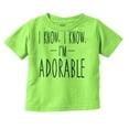thumbnail image 1 of I Know I'm Adorable Cute Confident Toddler Boy Girl T Shirt Infant Toddler Brisco Brands 5T, 1 of 6