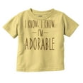 thumbnail image 1 of I Know I'm Adorable Cute Confident Toddler Boy Girl T Shirt Infant Toddler Brisco Brands 6M, 1 of 6