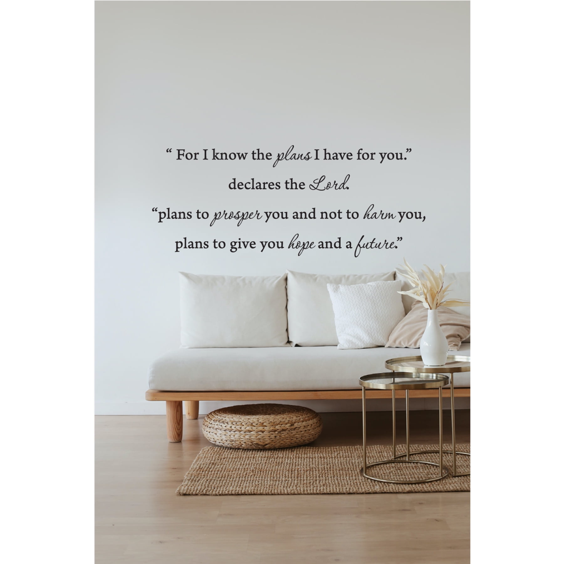 For I Know the Plans Jeremiah 29:11 Bible Verse Vinyl Wall Art ...