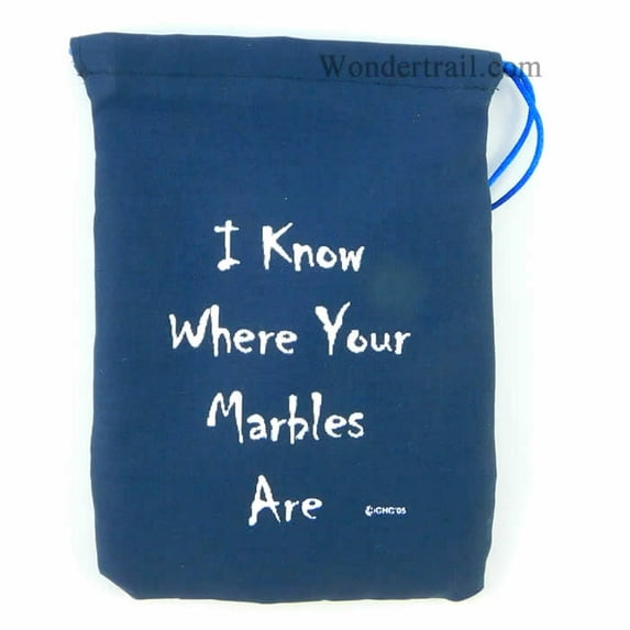 I Know Where My Marbles Are Dice Bag 7inx5in Drawstring Gallant Hands Gamers Gear
