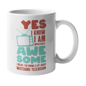 I Know a Lot About Watching Television, Binge Watcher Coffee & Tea Gift Mug (11oz)