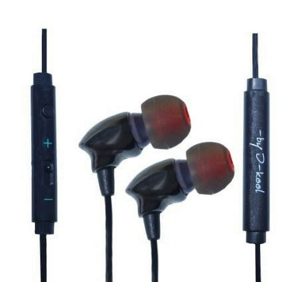 I-Kool Sound-101 Precision Noise Isolating Porcelain Cast Crisp Sound Earbud Style Earphones (Black Sapphire)