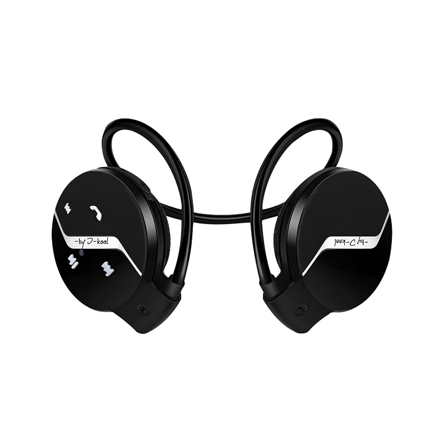 I-Kool Sport-101 Bluetooth Headphones with Noise-Canceling & Microphone, Black