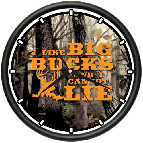 I LIKE BIG BUCKS Wall Clock hunting outdoors sport gift