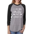 thumbnail image 1 of I LIKE BIG MUTTS AND I CANNOT LIE Unisex 3/4 Sleeve Baseball Raglan Tee, 1 of 2