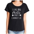 thumbnail image 1 of I LIKE BIG MUTTS AND I CANNOT LIE Womens Dolman Tee, 1 of 3