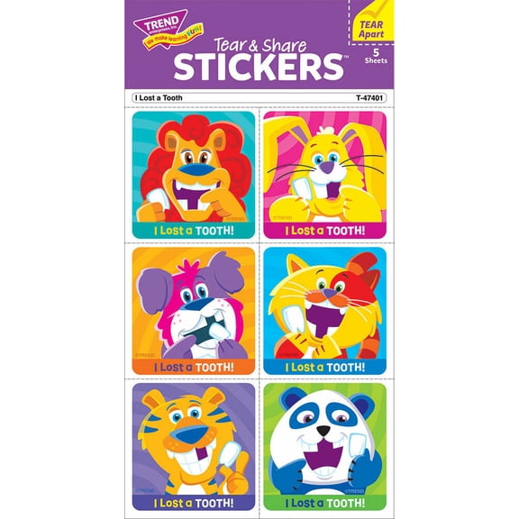 TREND I Lost A Tooth Tear & Share Stickers