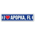 thumbnail image 1 of I LOVE APOPKA FLORIDA Street Sign fl city state us wall road décor gift, 1 of 5