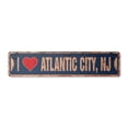 thumbnail image 1 of I LOVE ATLANTIC CITY NEW JERSEY Vintage Plastic Street Sign nj city state us wall road décor gift | Indoor/Outdoor | 18" Wide, 1 of 4