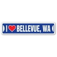 thumbnail image 1 of I LOVE BELLEVUE WASHINGTON Street Sign wa city state us wall road décor gift, 1 of 5