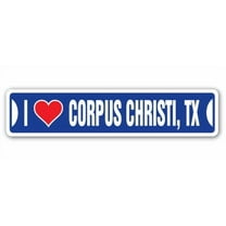 I LOVE CORPUS CHRISTI TEXAS Street Sign tx city state us wall road décor gift
